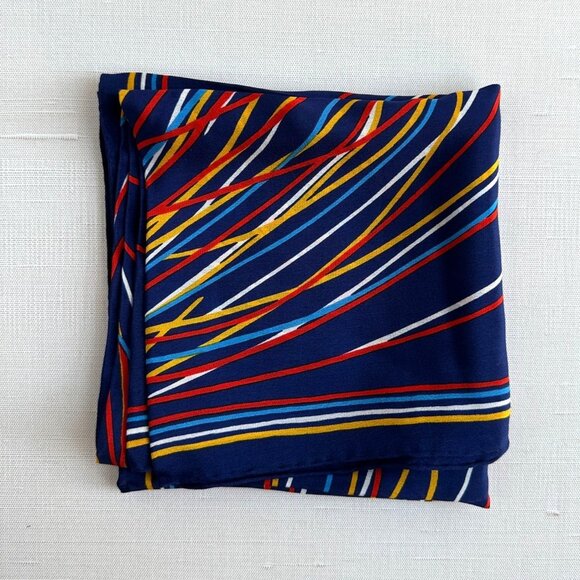 Burmel Vintage 26x26 Silk Abstract Scarf - Picture 1 of 7